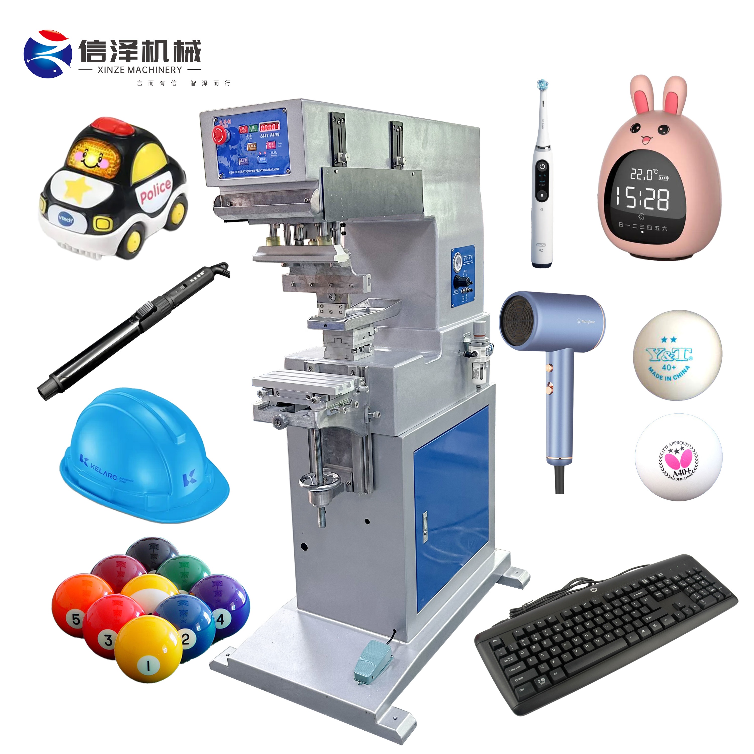 High Accuracy Small 8*8 Single Color Semi-automatic Pad Printing Machine for Toy Printing and Plastic Parts