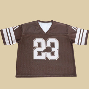 เสื้อยืดทรงบ็อกซี่ถักตาข่าย คอวีลึก สไตล์ลำลอง ผ้าฝ้าย 100% ระบายอากาศได้ดี ทรงโอเวอร์ไซส์ - Product Image 3