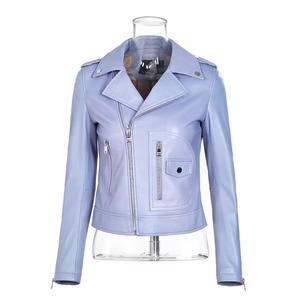 All Match Veste classique en peau de mouton matelassée pour femmes Personnalisable Short en cuir véritable souple et durable Traitement des vestes courtes - Product Image 5