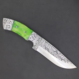 Wholesale Stainless Steel Fixed Hunting <b>Knife</b> Hand Engraved Leather <b>Sheath</b> OEM High Durability 3-Year Warranty Dollar <b>Sheath</b> - Product Image 4