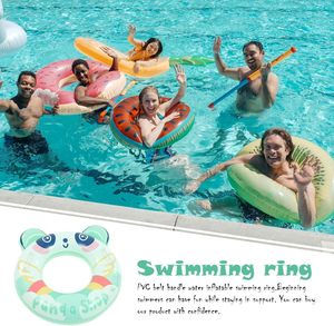New Style Panda <b>Inflatable</b> Swim Ring with Handles Kids Pool Float PVC Floating Tube Lightweight Easy Inflate for Boys Girls - Product Image 4