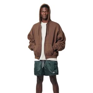 Manufacturer's Customizable Cotton/Polyester Zipper Hoodie Heavyweight 3D DTG Logo Print Solid Street Wear Design for Winter Men - Product Image 1