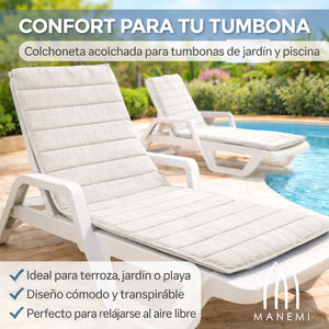 Cojín enrollable para tumbona de 190x60x1 cm, de fibra ligera, diseño portátil, con asa y funda con hebilla, para exteriores. - Product Image 2