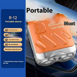 Afeitadora Eléctrica Rotativa Portátil para Hombre, IPX7 Impermeable, Inalámbrica, para Uso en Seco/Húmedo, Recortadora de Barba con Doble Cuchilla, USB, Recargable - Product Image 6