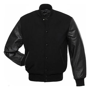 Premium Fermeture Éclair En Cuir Manches Chenille Mode Logo Personnalisé Décontracté OEM Letterman Varsity Vestes pour Hommes Femmes - Product Image 6