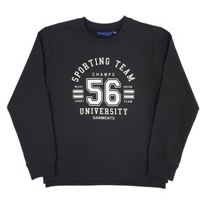 <b>Stylish</b> S-shirt Sweatshirt for boys 8-14 years <b>Jumper</b> for kids hot sell 100% cotton Black o-neck collar - Product Image 3