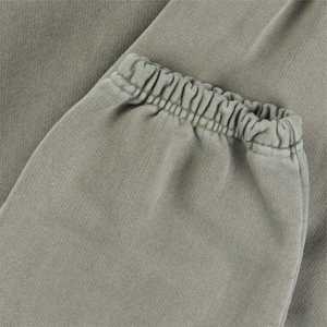 Pantalon de survêtement pour homme imprimé bouffant Pantalon de jogging en coton brodé Surdimensionné en polaire marron Baggy Plain Brown - Product Image 3