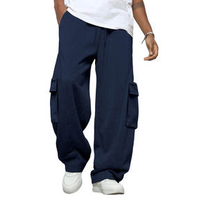 Street Wear Thick Baggy Sweatpants For Men's Breathable Solid Color High Quality Men Pants Oversized <b>Trousers</b> Slim Fit Washed - Product Image 3