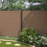 Panneaux de clôture de jardin en aluminium WPC écologiques, ensemble complet avec surface revêtue, service de modélisation 3D pour une utilisation en extérieur, à la maison ou à la ferme