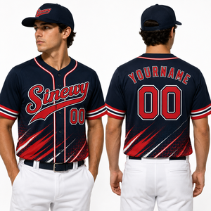 Maillot de baseball pour homme Sinewy, grande taille, personnalisable avec nom et numéro brodés, imprimé, anti-humidité, manches courtes, coupe classique, pour tous - Product Image 4