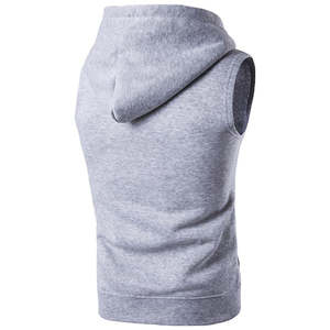 Mens Sleeveless <b>Hoodie</b> Casual Slim Fit Drawstring Plain Tank Top Hooded - Product Image 4