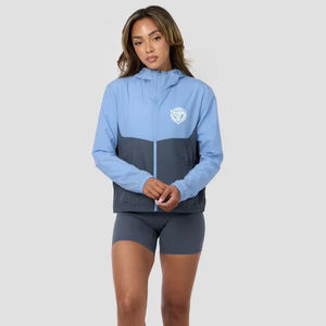 Ensemble de vêtements de sport Color Block pour femmes Veste à capuche légère Biker Shorts Crop Top 3 Piece Gym Outfit - Product Image 1