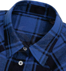 Camisa de Franela de Algodón Larga para Mujer, Talla Grande, Otoño 2025, Estilo Casual a Cuadros con Elementos de Diseño Modernos y Funcionales - Product Image 3