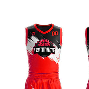 Maillot de basket-ball personnalisé de haute qualité et pantalon col en V Kit d'équipe de conception imprimé par sublimation de qualité supérieure fabriqué au Pakistan - Product Image 2