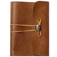 Cuaderno de Tapa Dura de Cuero con Estampado Personalizado de Moda Vintage, con Encuadernación Cosida y Páginas Rayadas - Edición de Regalo
