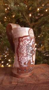 VIKING Meilleure Qualité Eau Naturelle Corne de Buffle Chope Poli Style Animal Viking Sculpture Tasse Bière Décoration - Product Image 2