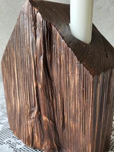 Bougeoir en bois à six colonnes, idéal pour la décoration intérieure, centre de table et éclairage festif, fabriqué à la main en Inde - Product Image 5