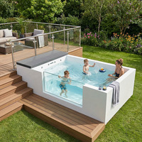 Piscine hors sol en bois plastique, structure hors sol pour installation extérieure pour complexe hôtelier