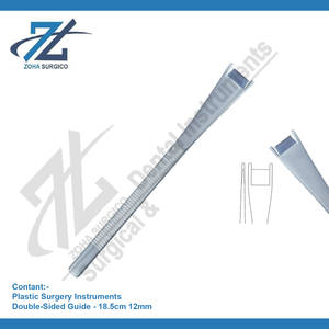 CINELLI 18,5 cm 12mm Guía de doble cara Osteótomo Instrumento de base de cirugía plástica Fabricado Instrumentos quirúrgicos de Pakistán - Product Image 2