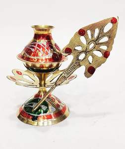 Surma Dani de Latón Única y Atractiva, Tamaño Grande, Pulida, Multicolor, para Guardar Kohl, Forma Única, para Regalos y Decoración - Product Image 3