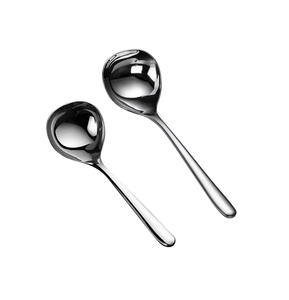 Cuillère de service en acier inoxydable avec ensemble de cuillères de la meilleure qualité Produits d'isolation thermique en acier miroir domestique Artisanat naturel - Product Image 1