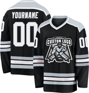 2025 personnalisé 100% Polyester maillots de Hockey sur glace d'équipe de haute qualité maillot de sport respirant avec impression par sublimation brodée - Product Image 5