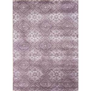 Imara <b>Hand</b> <b>Tufted</b> Wool & Viscose <b>Rug</b> Pink & Purple Large Area Geometric Rectangle for Home for Living Room Hallway-Tra-13493 - Product Image 1