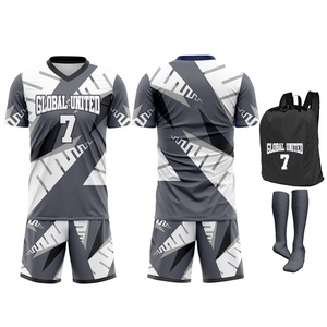 Maillot de football personnalisable, durable, respirant, à manches courtes, en polyester, ensemble uniforme - Product Image 4