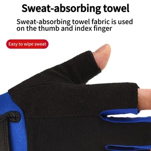 Wholesale Custom Logo Half Finger <b>Weightlifting</b> Gym Gloves Breathable Quick Dry Durable Leather Unisex with Hook & Loop - Product Image 4