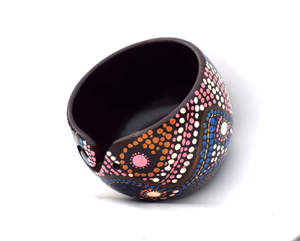 Bol en fil de bois peint à la main accessoires de crochet à tricoter bol en fil cadeau de Noël fonctionnel et cadeau de fête des mères - Product Image 4