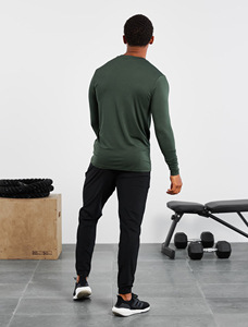 Conception personnalisée Fitness Tight Gym T-Shirts Unisexe Respirant Léger Solide Séchage rapide Sport Running Compression à manches longues - Product Image 4