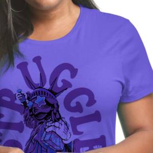 Camiseta Lisa transpirable de talla grande con hombros caídos para mujer, Camiseta de algodón personalizada de Color con cuello redondo en blanco - Product Image 3