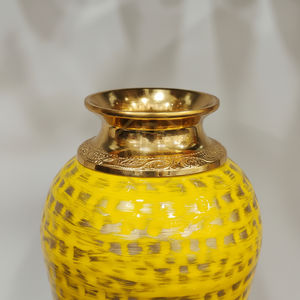 Vase à fleurs en métal nordique, émail antique, doré à chaud, élégant, décoration d'intérieur, vente en gros directe d'usine - Product Image 3