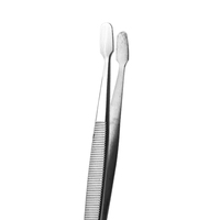 Pince à épiler de manucure premium de 10,3 cm, durable, à pointe plate et angulaire, pour usage domestique et commercial