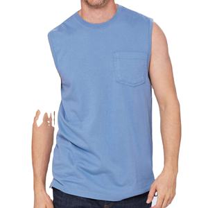 Camiseta sin mangas clásica personalizada de algodón suave para hombre, camiseta muscular 100% algodón para hombre, corte holgado, estampada. - Product Image 6