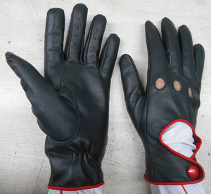 ถุงมือขับรถหนังแท้สีดำสีแดงถุงมือหนังแท้สำหรับทุกเพศถุงมือ2025จากปากีสถาน - Product Image 3