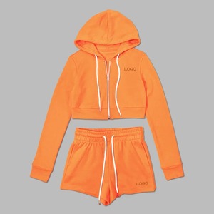 Ensemble de survêtement pour femmes en deux pièces, sweat-shirt court personnalisé, survêtement de sport pour femmes, jogging, survêtement d'été, vêtements pour femmes - Product Image 6