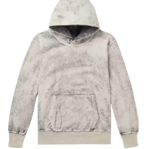 Sweat-shirt à capuche pour homme en coton 100% uni, décontracté, promotion, grande taille, style délavé à l'acide, épaules tombantes - Product Image 6