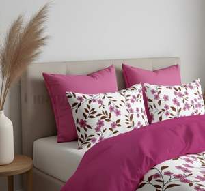 Luxury <b>Queen</b> <b>Size</b> Geometric Pattern Woven Modern Microfiber Fabric Bedsheet Set with Polyester Filling Soft and 2 Pillowcases - Product Image 3