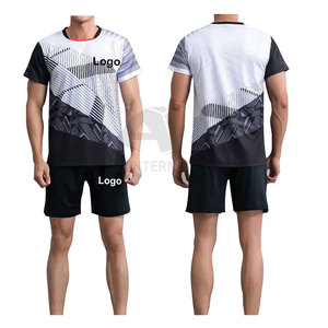 Nouveau design de chemises de badminton chemise de tennis à col rond impression personnalisée t-shirts ensembles d'uniformes de badminton uniformes de tennis élégants pour hommes - Product Image 6