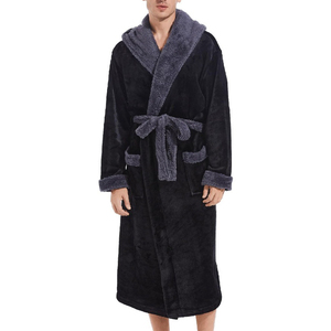 100% longues fibres coton éponge tissu peignoir confortable respirant classique luxe Robes pour hommes femmes grande taille thermique - Product Image 2