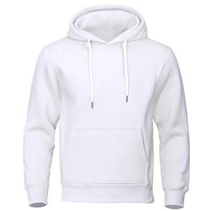 Pulls d'automne et d'hiver pour hommes, sweat-shirt en polaire, vente chaude, mode scolaire, sweats à capuche décontractés, couleur unie, streetwear brodé - Product Image 2