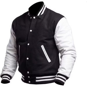 High Quality Customizable Kids Varsity Jackets Wholesale Blank Letterman Varsity with Horn <b>Button</b> Closure - Product Image 2