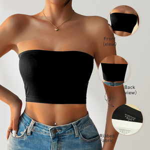 <span class=keywords><strong>Top</strong></span> a Tubo Senza Spalline in Maglia per <span class=keywords><strong>Donna</strong></span>, <span class=keywords><strong>Intimo</strong></span> Senza Cuciture Traspirante per Uso Quotidiano, Design Anti-esposizione Senza Ferretto - Product Image 3