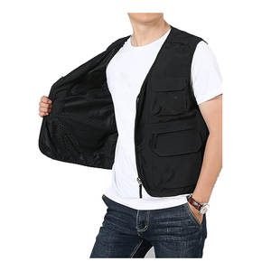 Custom Logo Advertising Multi-Pocket Vest Men <b>Women</b> Casual Style Closure Winter Thick Polyester Canvas/<b>Knit</b> <b>Waistcoats</b> - Product Image 4