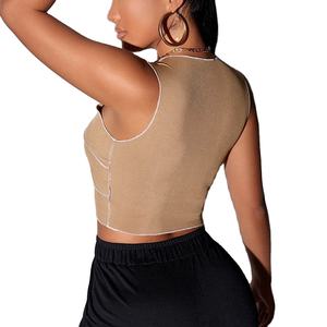 Popular Custom Manufacturer Women's Tops Custom Ladies Casual Crop Shirts Breathable Women casual 2026 - Product Image 3