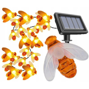 TG71285 Garland <b>Solar</b> <b>Lights</b> Bee <b>Light</b> Set 20 LED Garden Bees - Product Image 1