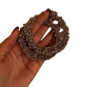 Bracelets et joncs en laiton oxydé ouvrables faits à la main, vintage, ajustables, couleurs/tailles personnalisées pour les occasions de mariage et de fête pour femmes - Product Image 4