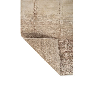 พรมขนสัตว์ผสมไหมถักมือสีเบจน้ำตาล Entropy รุ่น AKWS-3034 ลายแบบนามธรรม สำหรับห้องนั่งเล่น วัยรุ่น รูปทรงสี่เหลี่ยมผืนผ้า สำหรับห้องโถง ลายพรมแบบจิ๊กซอว์ - Product Image 5