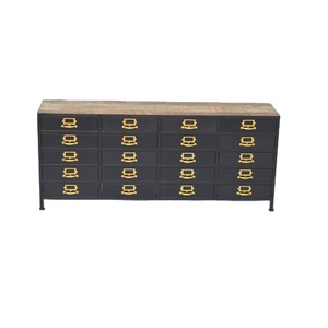 Armoires de rangement convertibles en métal et fer style industriel antique meubles de maison en bois pour atelier de salle à manger entrepôt scolaire - Product Image 1